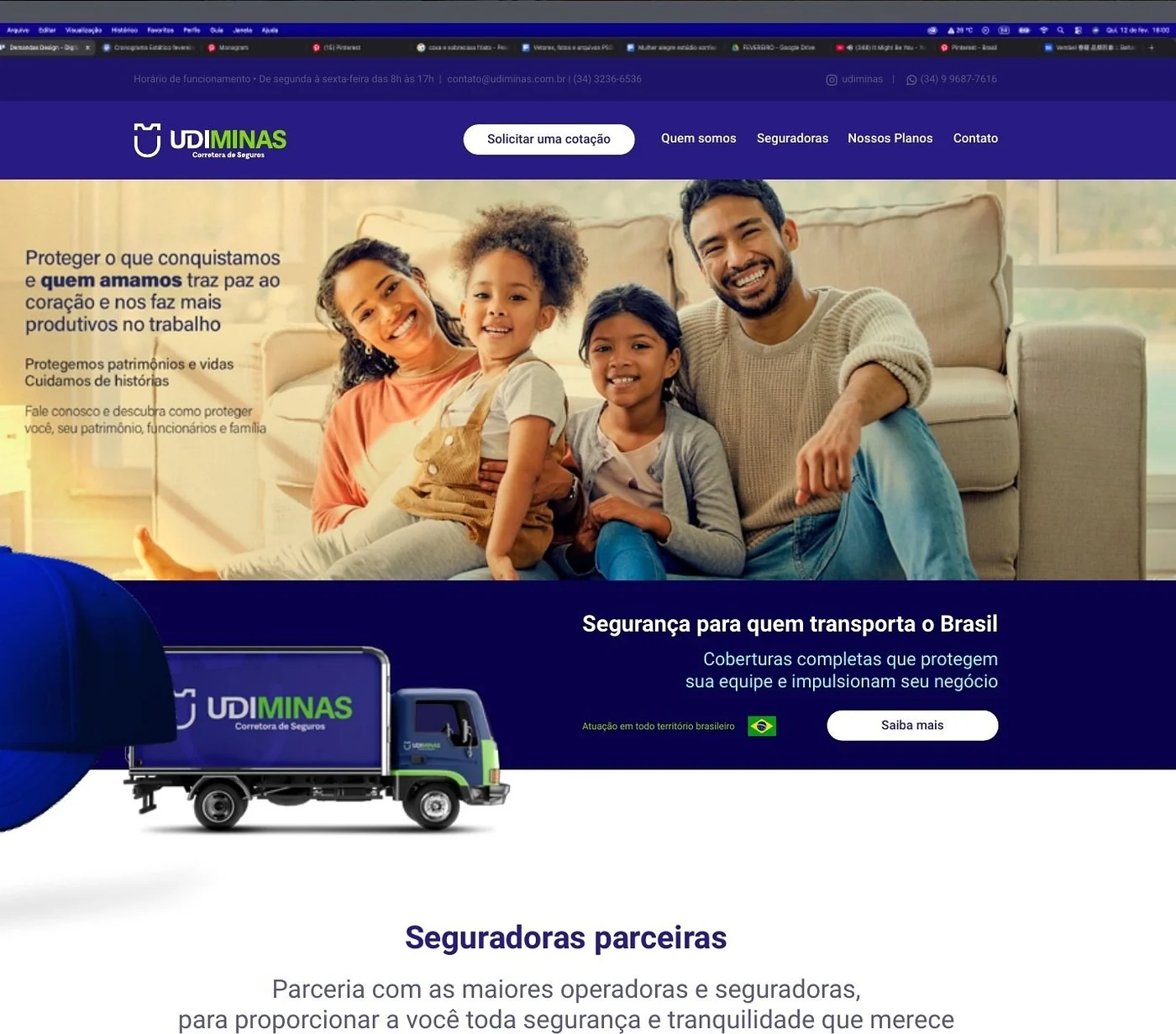 Udiminas · Website